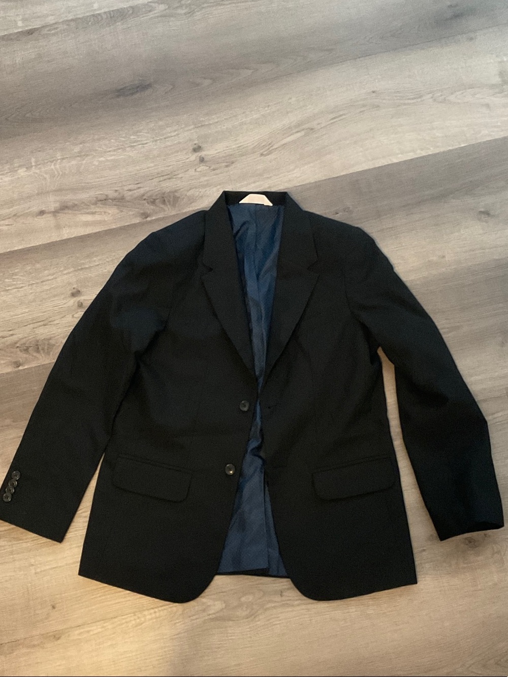 Cat & Jack Black Boys Blazer with Navy Lining